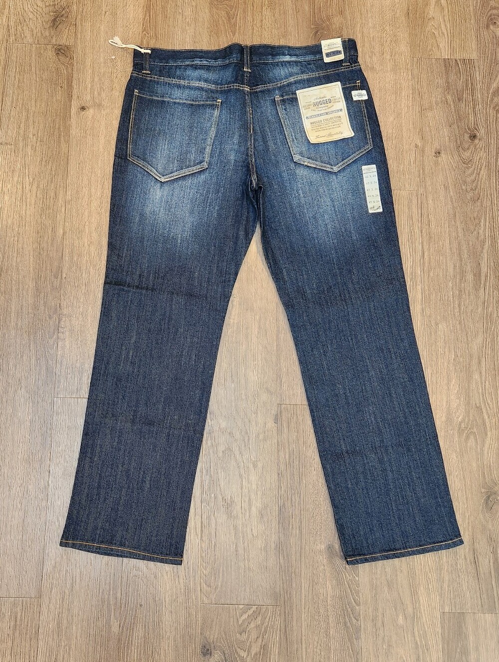 NWT Authentic Rugged Co. Dark Wash Straight Jeans 42 x 32